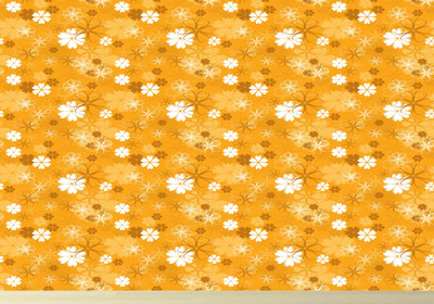 Digi2cart 50 cm Light Orange Design Self Adhesive Sticker(Pack of 1)