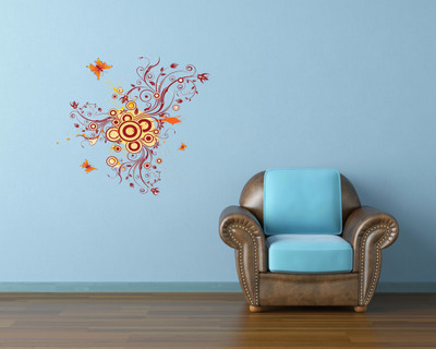 qthinfra 50 cm Multicolor Tree Art Self Adhesive Sticker(Pack of 1)