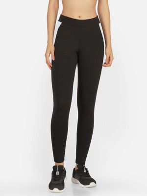 M7 By Metronaut Color Block Women Black Tights