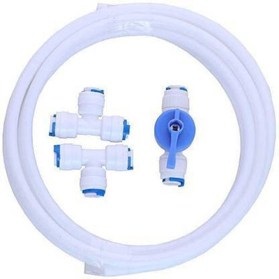 OPZET INDIA RO UV Water Purifier TDS Switch Valve with 2 Pcs T Connectors and 2 Mtrs 1/4 Inch Pipe Solid Filter Cartridge(0.5, Pack of 4)