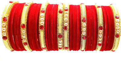 SHYCHOO BLASTS Metal Zircon Brass Bangle Set(Pack of 44)