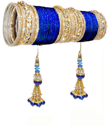 Royal Bangles Metal Zircon Bangle Set(Pack of 56)