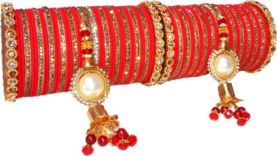 Royal Bangles Shell, Metal Zircon Bangle Set