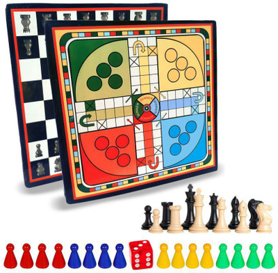 HHS SPORTS 2 in 1 Board Game| Ludo And Chess Board Combo| Ludo With 30 cm Chess Board(Multicolor)
