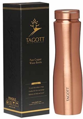 TAGOTT by Tagott PURE HANDMADE COPPER APSARA WATER BOTTLE 1000 ml Bottle(Pack of 1, Gold, Copper)
