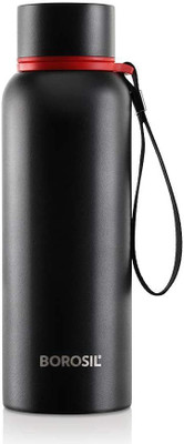 BOROSIL 700 ml Steel Bottle(Pack of 1, Black)