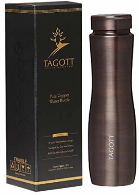 TAGOTT by Tagott Pure Handmade Copper Apsara Antique Water Bottle 1000 ml Bottle(Pack of 1, Brown, Copper)