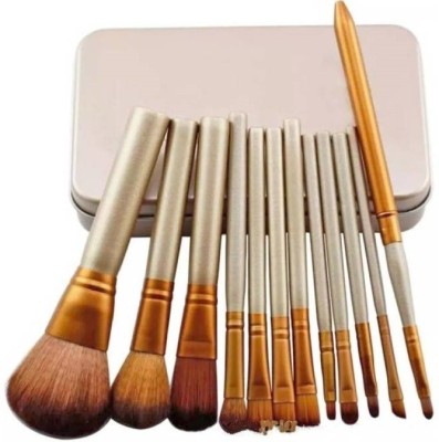 ShopiMoz Full Makeup Brush Set Foundation Makeup Brushes Loose Powder Brush Set(Pack of 12)