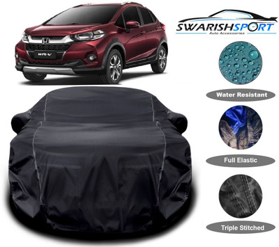 Swarish Car Cover For Honda WR-V (With Mirror Pockets)(Black)