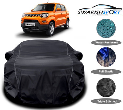 Swarish Car Cover For Maruti Suzuki S-Presso (With Mirror Pockets)(Black)