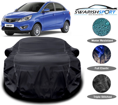 Swarish Car Cover For Tata Zest (With Mirror Pockets)(Black)