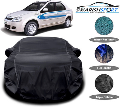 Swarish Car Cover For Mahindra e-Verito (With Mirror Pockets)(Black)
