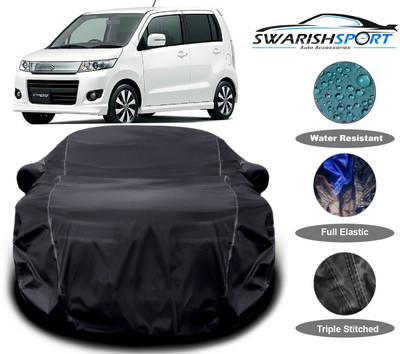 Swarish Car Cover For Maruti Suzuki WagonR Stingray (With Mirror Pockets)(Black)
