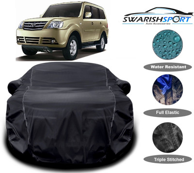 Swarish Car Cover For Tata Sumo Grande MK II (With Mirror Pockets)(Black)