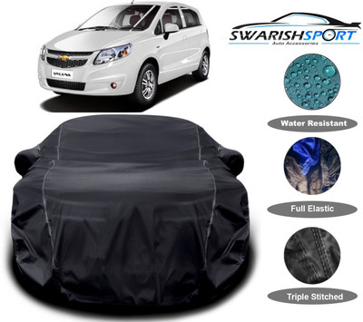 Swarish Car Cover For Chevrolet Sail UVA (With Mirror Pockets)(Black)