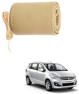 s mangalam Hand Stiched Steering Cover For Maruti Ertiga(beige, Leather)