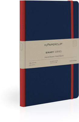 myPAPERCLIP Binary Series A5 Notebook Ruled 192 Pages(Blue)