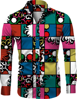 Fancy Fab Cotton Polyester Blend Colorblock Shirt Fabric