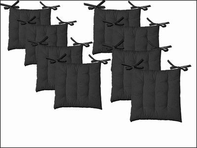 Comfowell Cotton Solid Chair Pad Pack of 8(Green)