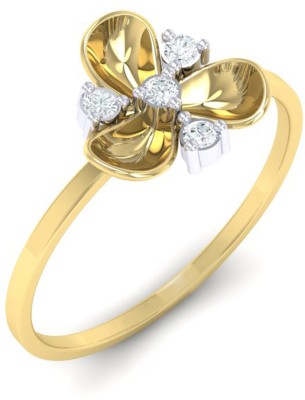 Diamtrendz Jewels Floral 14kt Diamond Yellow Gold ring