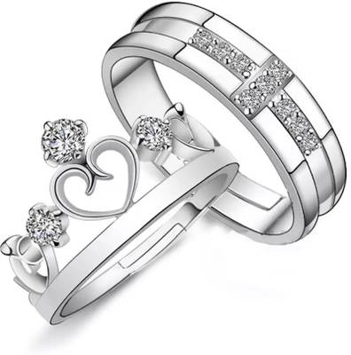 Romantic crown king outlet queen couple ring