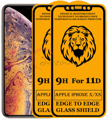 Dream Edge To Edge Tempered Glass for Apple iPhone X(Pack of 2)