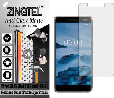 ZINGTEL Tempered Glass Guard for NOKIA 6.1 (Matte Flexible Shatterproof)(Pack of 1)