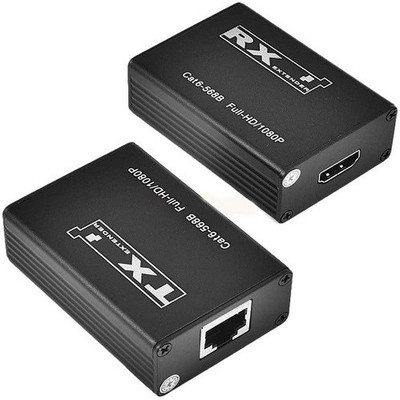 techut HDMI extender 30m over single cat 6 cable Media Streaming Device(Black)