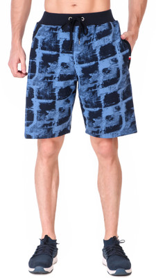 UZARUS Dyed/Washed Men Blue Basic Shorts