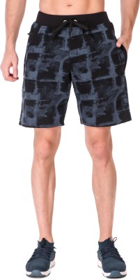 UZARUS Dyed/Washed Men Dark Blue Basic Shorts