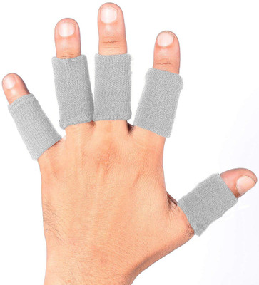 Joyfit 5 Pcs Finger Support Protector for Cricket, Exercise for Men & Women Finger Support(Grey)