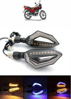 QUIRKY ZONE Front, Rear LED Indicator Light for Hero Passion Plus, Universal For Bike(Yellow, Blue)