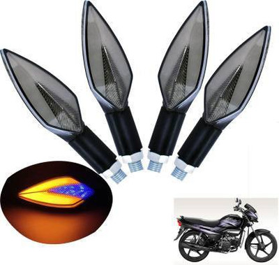 QUIRKY ZONE Front, Rear LED Indicator Light for Hero Splendor, Universal For Bike(Yellow, Blue)