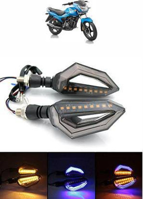 QUIRKY ZONE Front, Rear LED Indicator Light for TVS Victor, Universal For Bike(Yellow, Blue)
