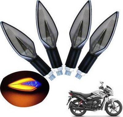 QUIRKY ZONE Front, Rear LED Indicator Light for Hero Passion X Pro, Universal For Bike(Yellow, Blue)