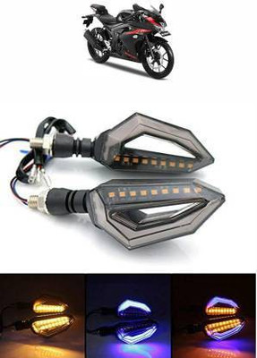 QUIRKY ZONE Front, Rear LED Indicator Light for Suzuki GS 150R, Universal For Bike(Yellow, Blue)