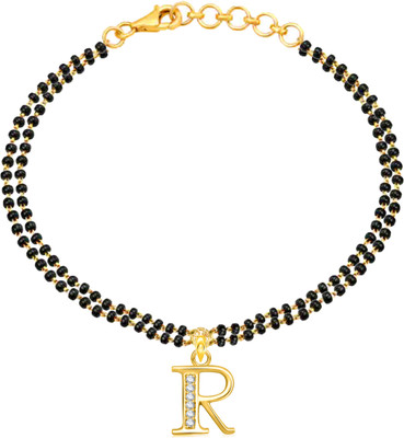 VSHINE FASHION JEWELLERY Alloy, Brass, Copper Cubic Zirconia Gold-plated Charm Bracelet