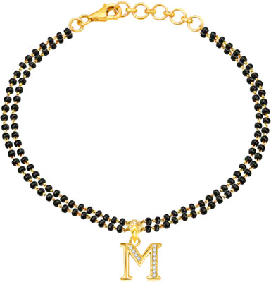 VSHINE FASHION JEWELLERY Alloy, Brass, Copper Cubic Zirconia Gold-plated Charm Bracelet