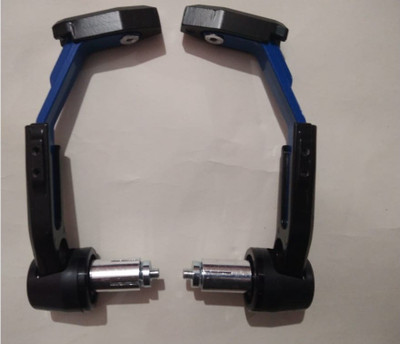 AUTONEST AZA60016 Motorcycle Brake Clutch Lever Protector Hand Guard (Set of 2 ) (Black And Blue) Handlebar Hand Guard(Universal For Bike)