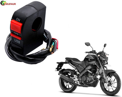 Selifaur C7B84 - Bike Headlight On/Off Switch Button Signal Light Switch with USB Charging Port Applicable MT-15 2 A Bike Mobile Charger