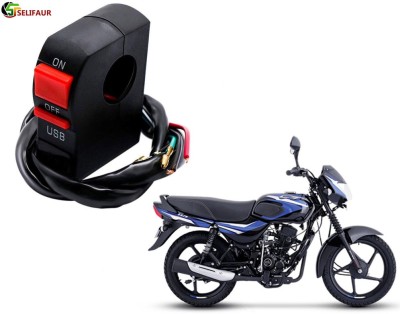 Selifaur B4C14 - Bike Headlight On/Off Switch Button Signal Light Switch with USB Charging Port Applicable Bajaj CT 110 2 A Bike Mobile Charger