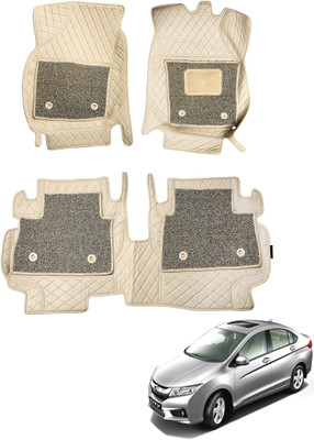 MOCKHE Leatherite 7D Mat For  Honda City i-Dtec(Beige)