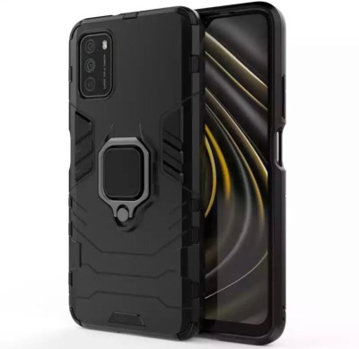Glaslux Back Cover for Xiaomi Poco M3(Black, Rugged Armor, Pack of: 1)