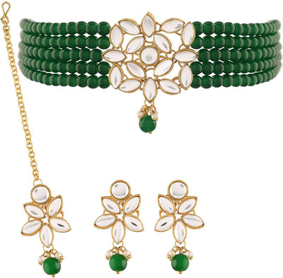 CATALYST Alloy Gold-plated Green, Gold Jewellery Set(Pack of 1)