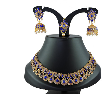 VATSALYA creation Alloy Silver Blue, White Jewellery Set(Pack of 1)