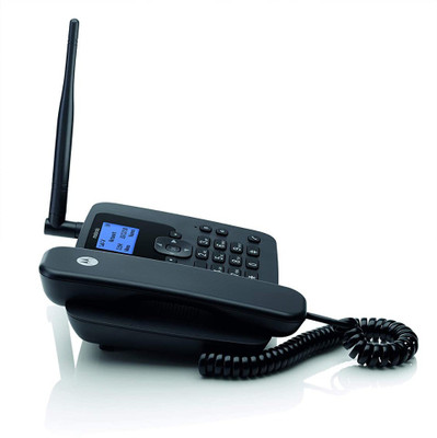 Moto Landline GSM FW 210 Fixes Wireless Telephone Corded Landline Phone with Answering Machine(Black)