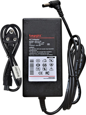 LAPJII Converter Adapter DC 12V 5000mA Power Supply EU Plug for DVR CCTV Camera 12v,5.0a,Pin-5.5x2.5, W 60 W Adapter(Power Cord Included)