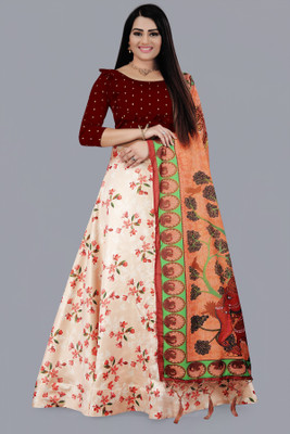 76% OFF on Yozzby Floral Print Semi Stitched Lehenga Choli(Multicolor) 76% OFF on Yozzby Floral Print Semi Stitched Lehenga Choli(Multicolor)