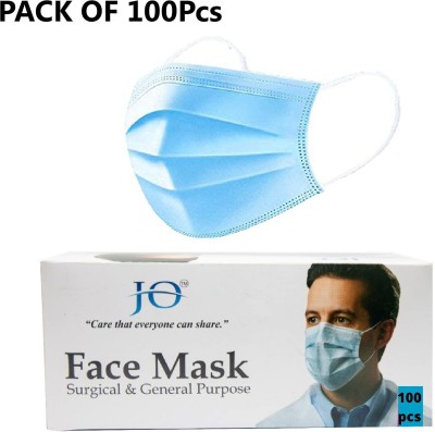 Jo Pharma Disposable Face Mask 3 -Layer Medical Masks with Elastic Ear Loops, Non Woven, Smooth, Breathable and Protective face mask for pollution With Nose Clip 3 ply Disposable Face Mask 3 -Layer Medical Masks with Elastic Ear Loops, Non Woven, Smooth, Breathable and Protective face mask for pollu