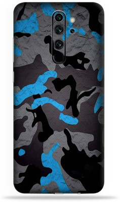 Satisfactory Mi Note 8 Pro Mobile Skin(Blue-Camouflage Skin With Matte Finish)